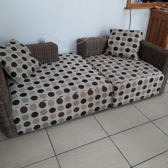 Canapea ratan Mobexpert 3-4loc, ediție limitată, lux, din lemn împleti