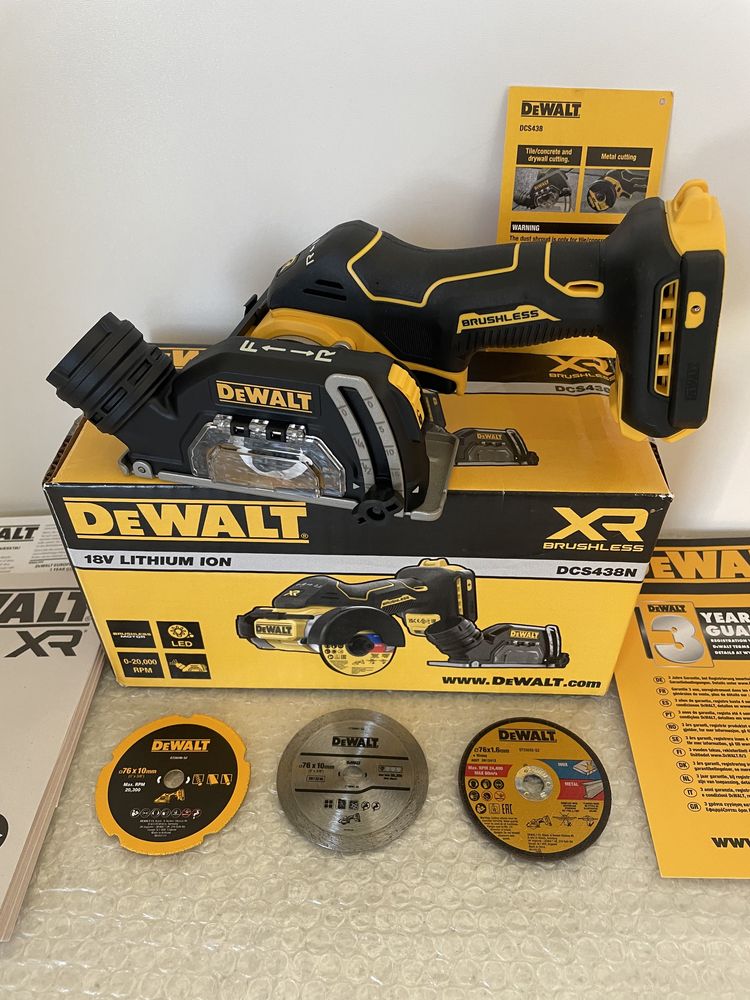 DeWALT DCS 438N XR. Miniflex, Polizor Unghiular. Original Nou !