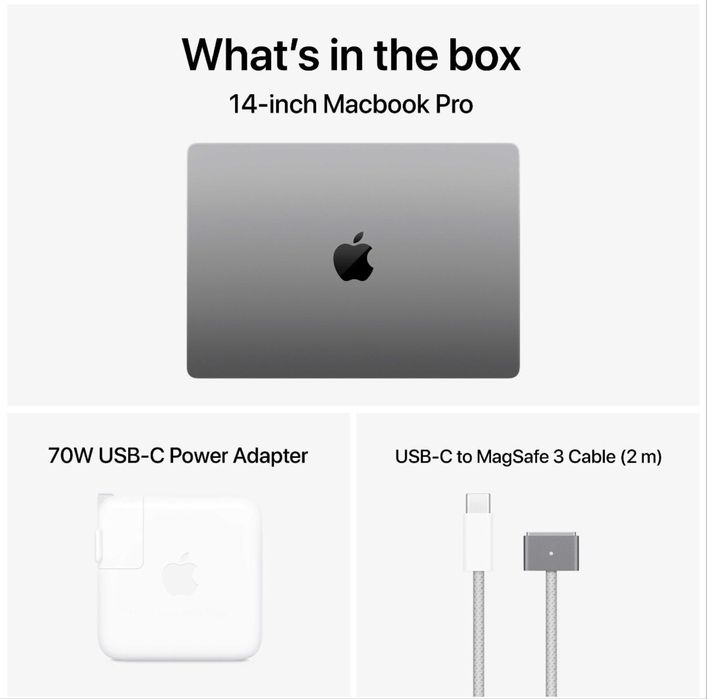 MacBook pro M3 8/512gb 14 LLA 38цикл батарея 100% коробка зарядка