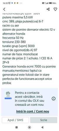 De vanzare generator Honda