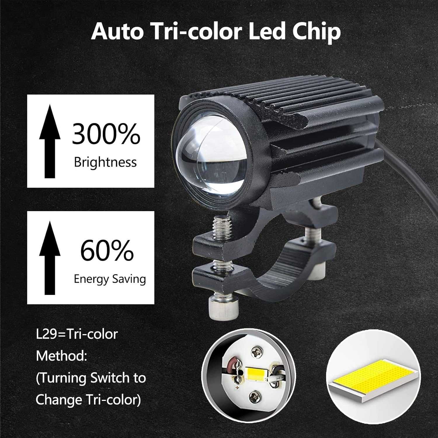 12000LM Мотоциклетни LED фарове за шофиране