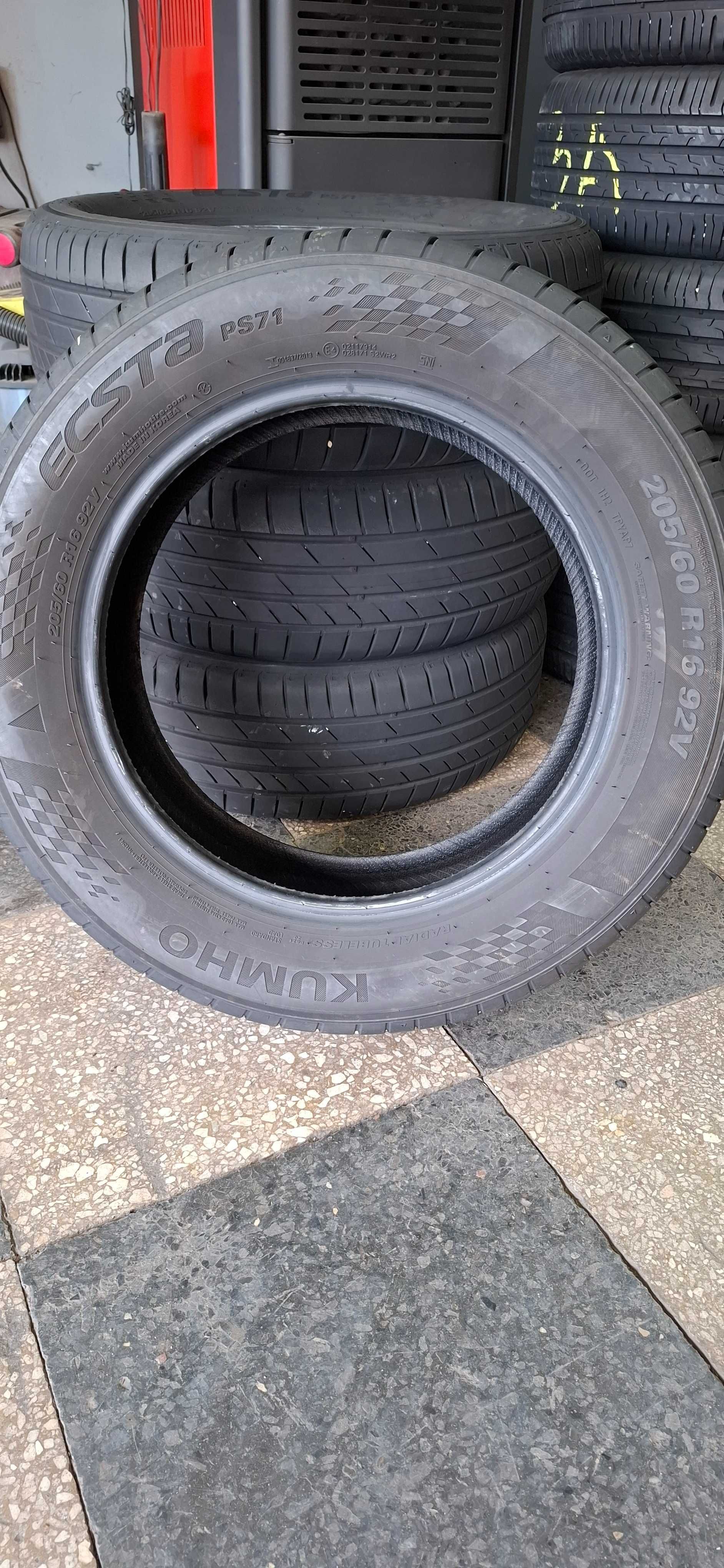 4бр. 205/60/16 Kumho 6.5mm грайфер, дот 23г.Безплатен монтаж