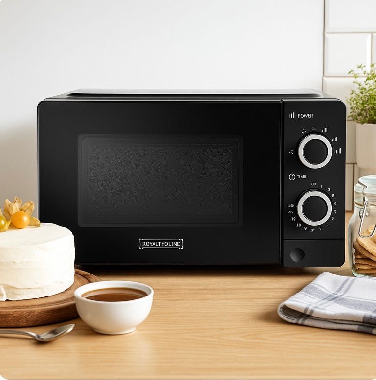 Микровълнова фурна Royalty Line RL-MWO-3818 BLACK - 20L, 700W