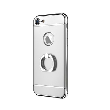 Husa pentru Apple iPhone 8, GloMax 3in1 Ring PerfectFit, Silver