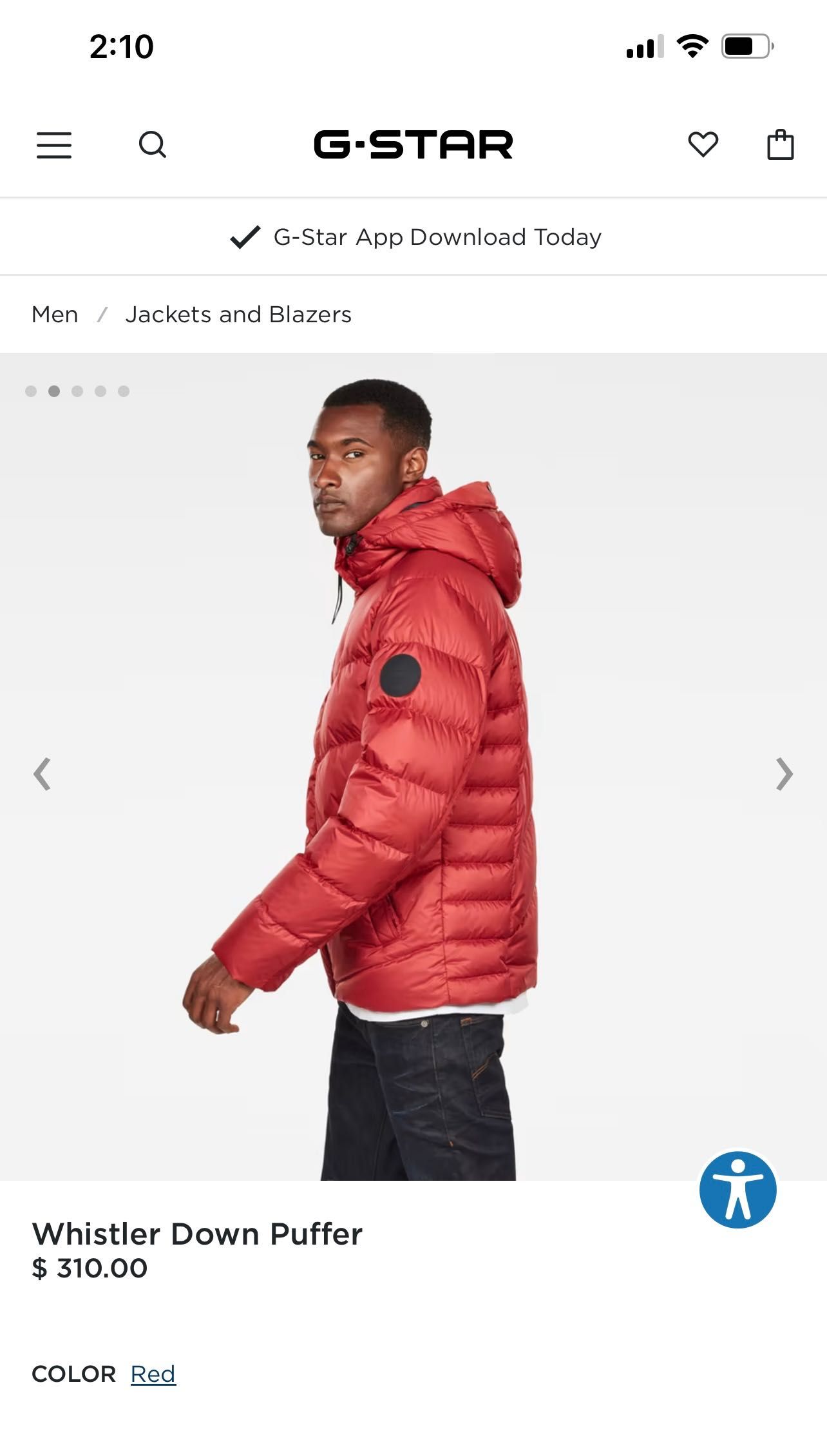 G-STAR ЯКЕ НОВО Whistler Down Puffer