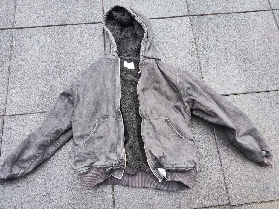 Geaca blugi Pull&Bear gluga imblanita M black