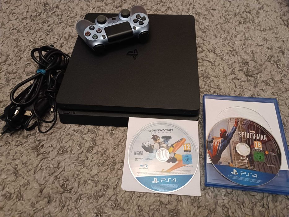 Playstation 4, Sony PS4, PS 4 slim, 1 Tb memorie + 2 jocuri Spiderman