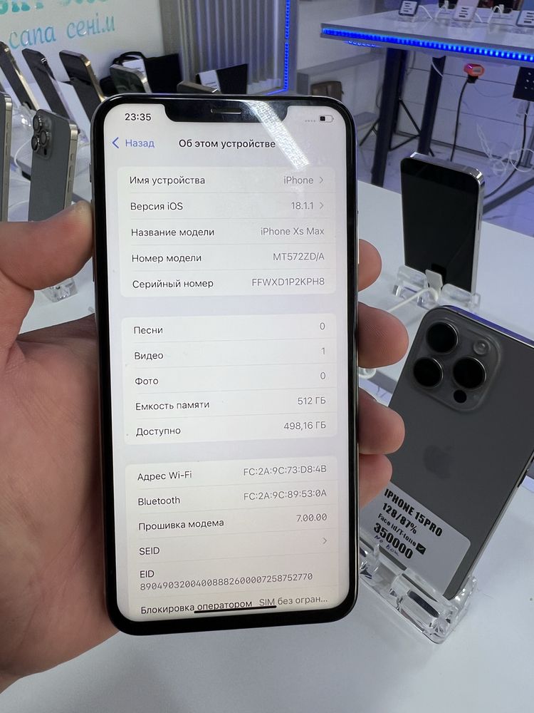 Iphone XsMax 512gb 100%все работает