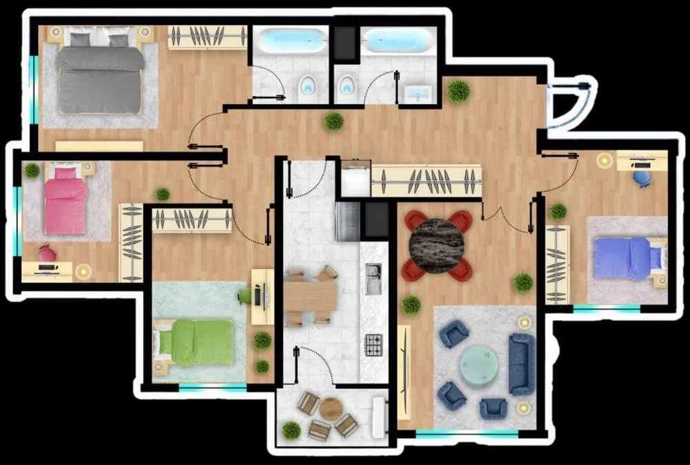 Manzara 5/13/13 евро квартира 100м Юнусабад ТЦ High Town City: ПРОДАЖА