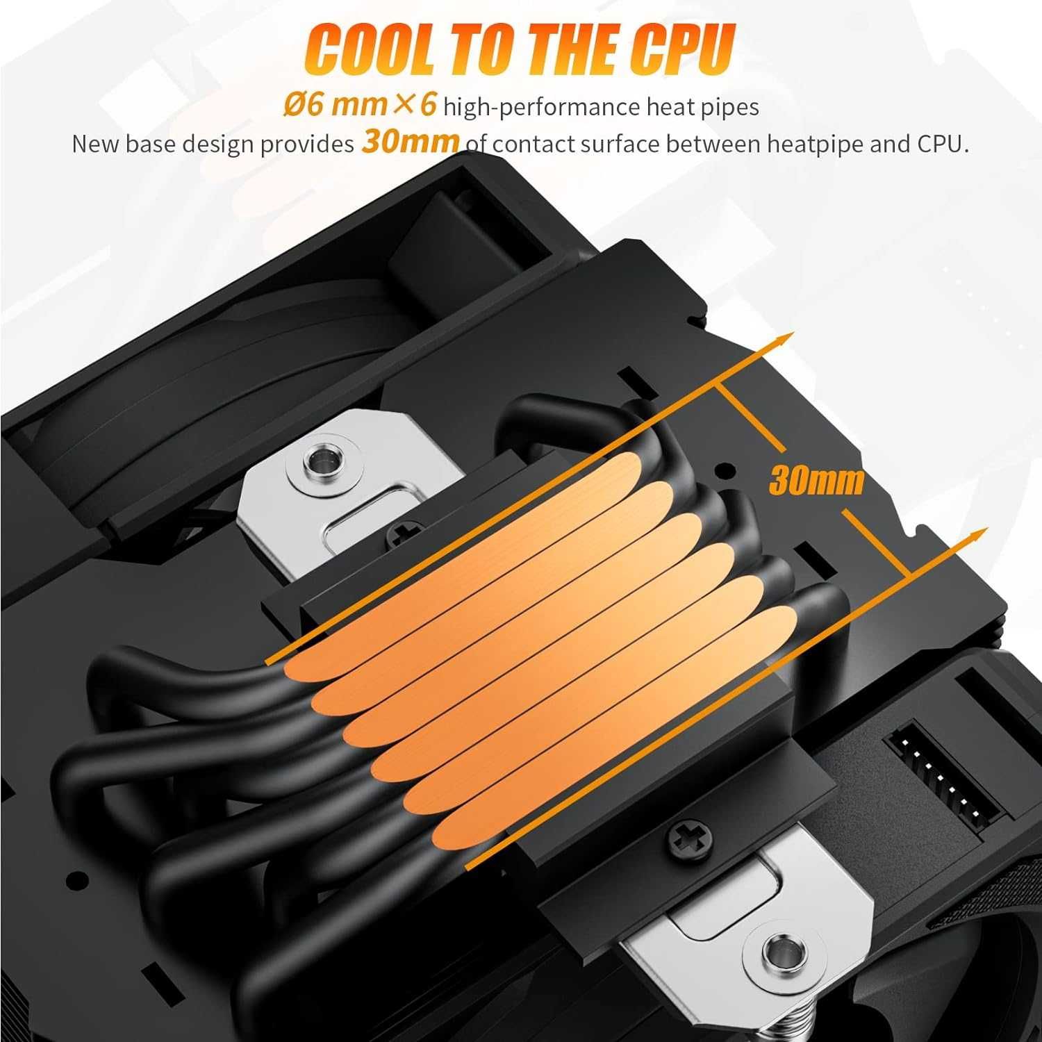 UpHere L6DK Cooler CPU Aer PWM 120 mm,Intel 1700 /2011 /2066 AM4 AM5