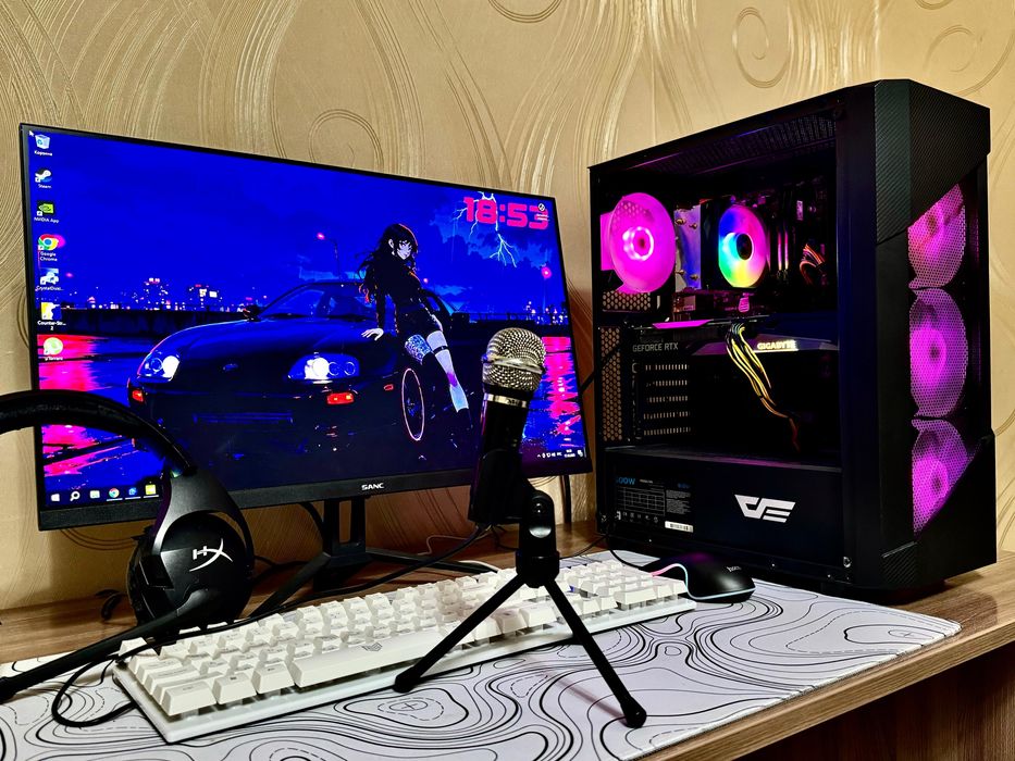 Мощный Игровой Компьютер с Монитором 100 герц ВЕСЬ КОМПЛЕКТ!!