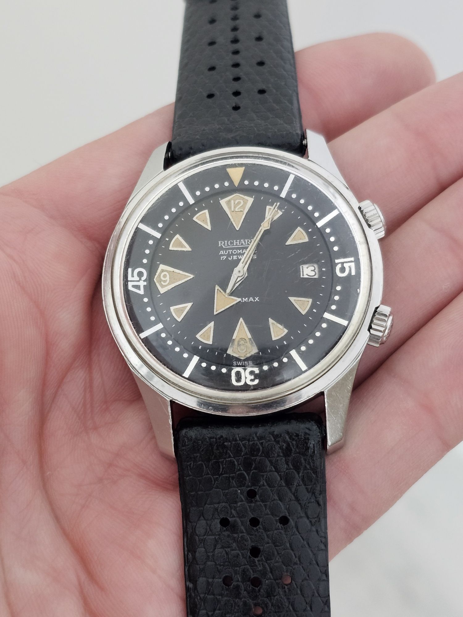Ceas Richard Aquamax Super Compressor 1960 Diver de colectie cu defect