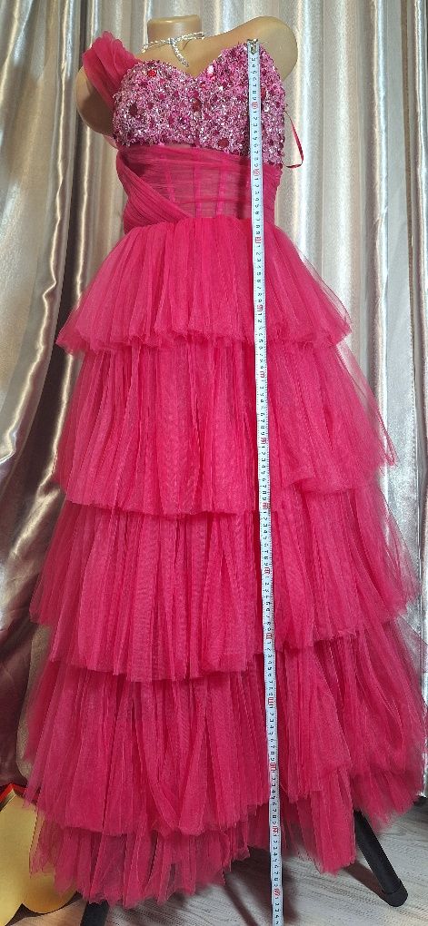 Rochie elegantă de seara,bal, nunta, botez -Umit fuchsia, 40