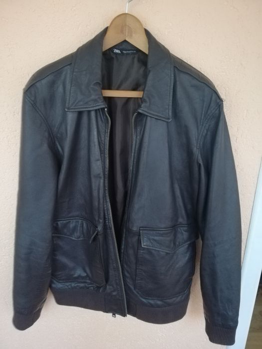 Geaca piele bărbați Zara Man L Aviator