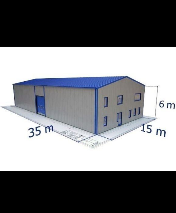 Hala metalica de 14x45x4 cu Panou sandwich si alte dimensiunii