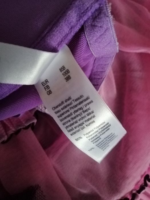 Sutien mov din dantela model deosebit Bodyflirt cupa 85 B