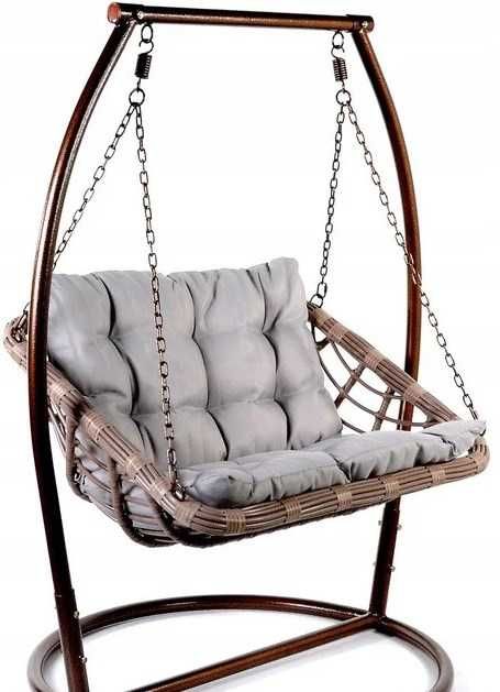 Кресло качеля подвесная из ротанга