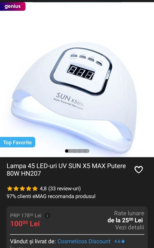 Lampa uv,pentru manichiura si pedichiura