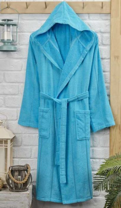 Унисекс халат с качулка за баня, нов Л-ХЛ