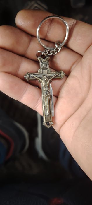 Брелок детства ностальгия крест нож крестик ножик складной раскладной