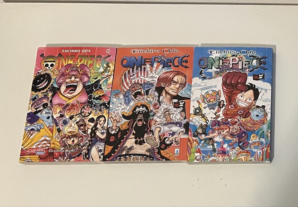 One Piece Manga Vol. 99 (DE), 105–106 (IT) – stare bună, preț redus