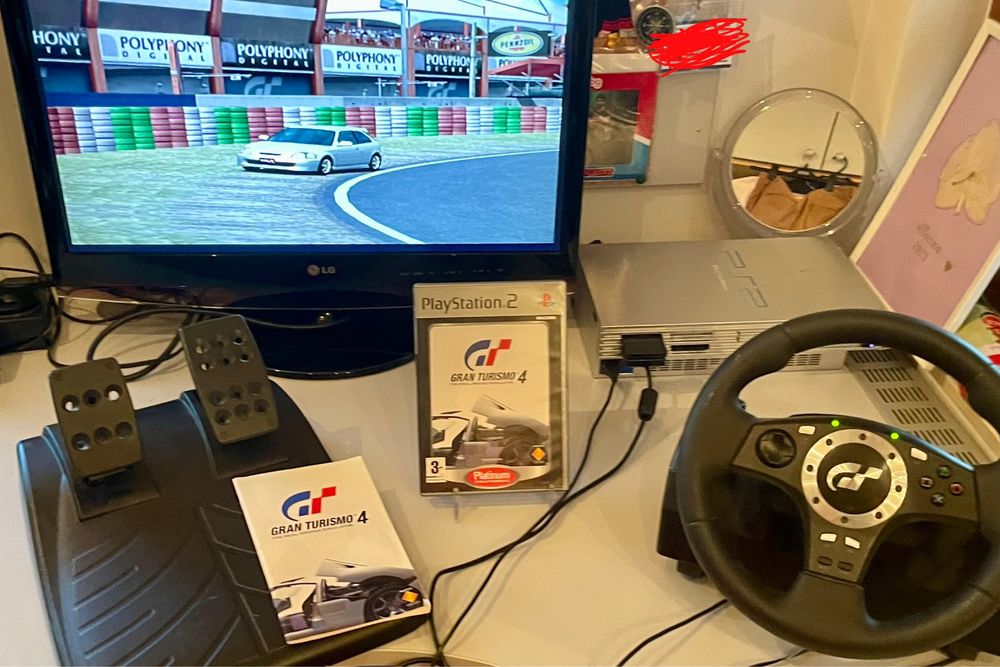 Logitech Driving Force Pro PS2/PS3 Feedback Wheel Pedals Gran Tourismo
