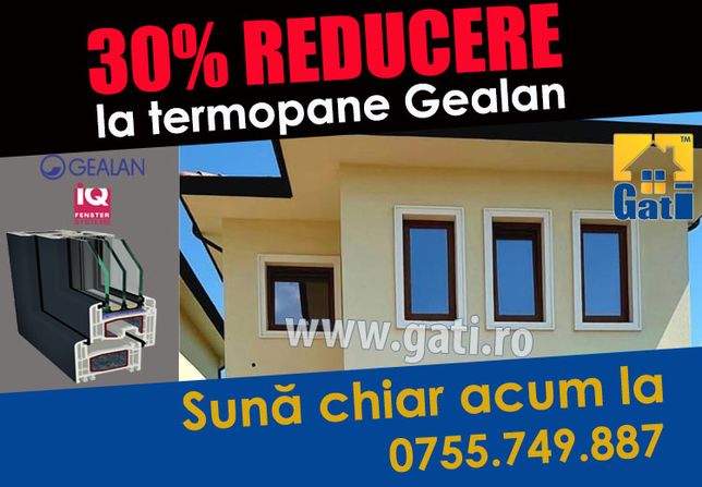 30% REDUCERE la ferestre cu geam termopan în Mogosoaia