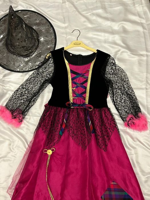 Costum vrăjitoare Halloween cca 8 ani