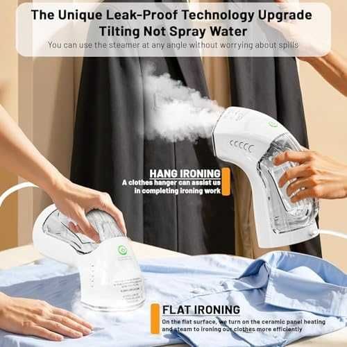 Нов Портативен парогенератор за дрехи 180 мл резервоар, 800W гладене