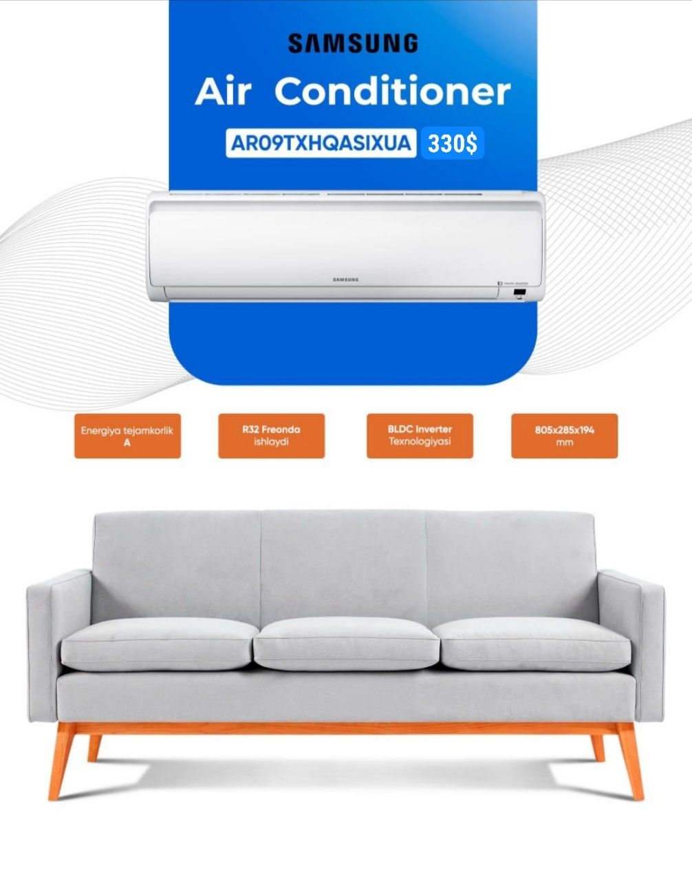 Кондитционер TCL 12+Invektor konditsioner/kondior/Кондиционер/кондио