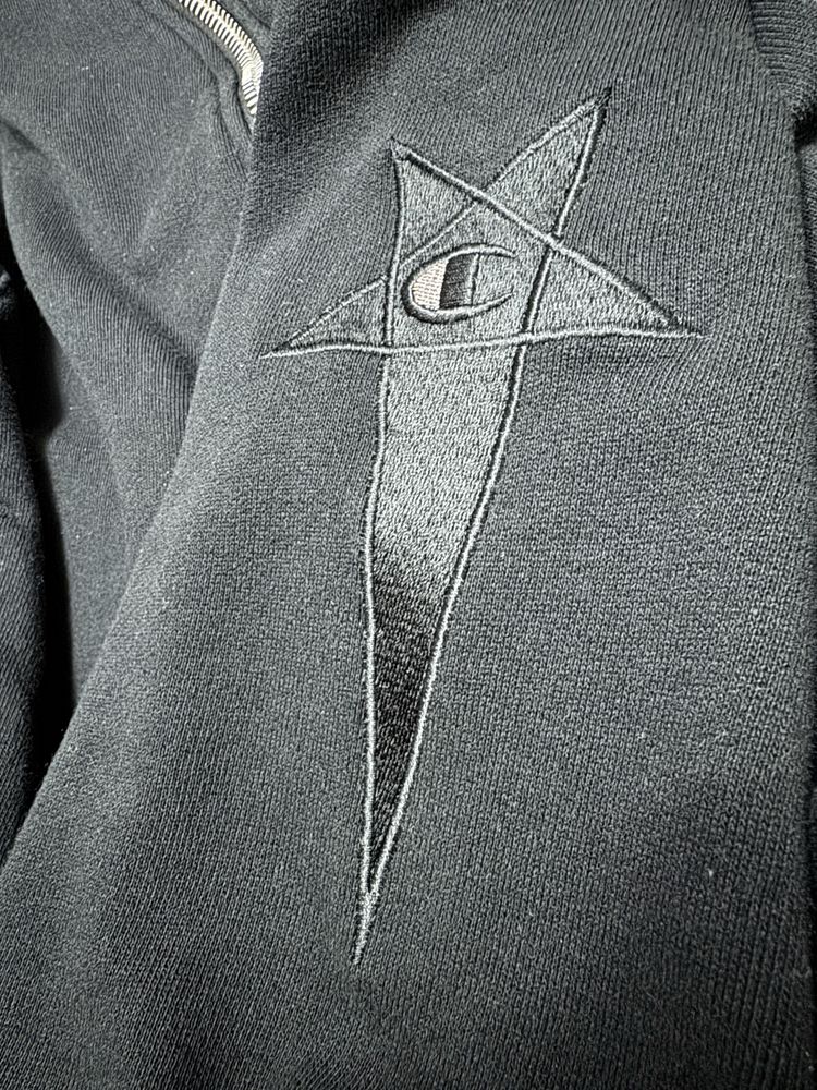 Rick owens x champion mountain hoodie