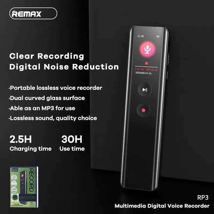 Диктофон + MP3-плеер Remax RP3 64GB — Hi-Res Audio. Есть доставка