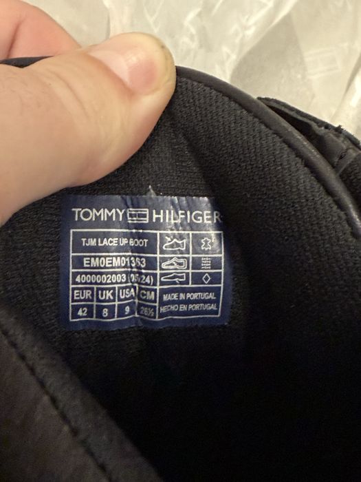 Tommy Jeans Lace Up Boot bocanci piele neagra marimea 42 noi originali