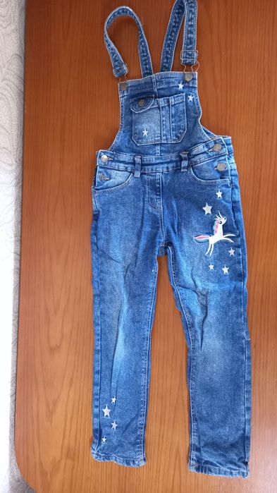 Утеплённые джинсы для девочки 4-6 лет