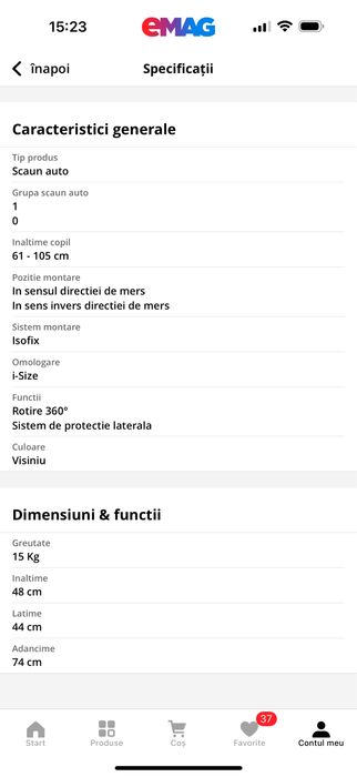 Scaun auto Britax Romer