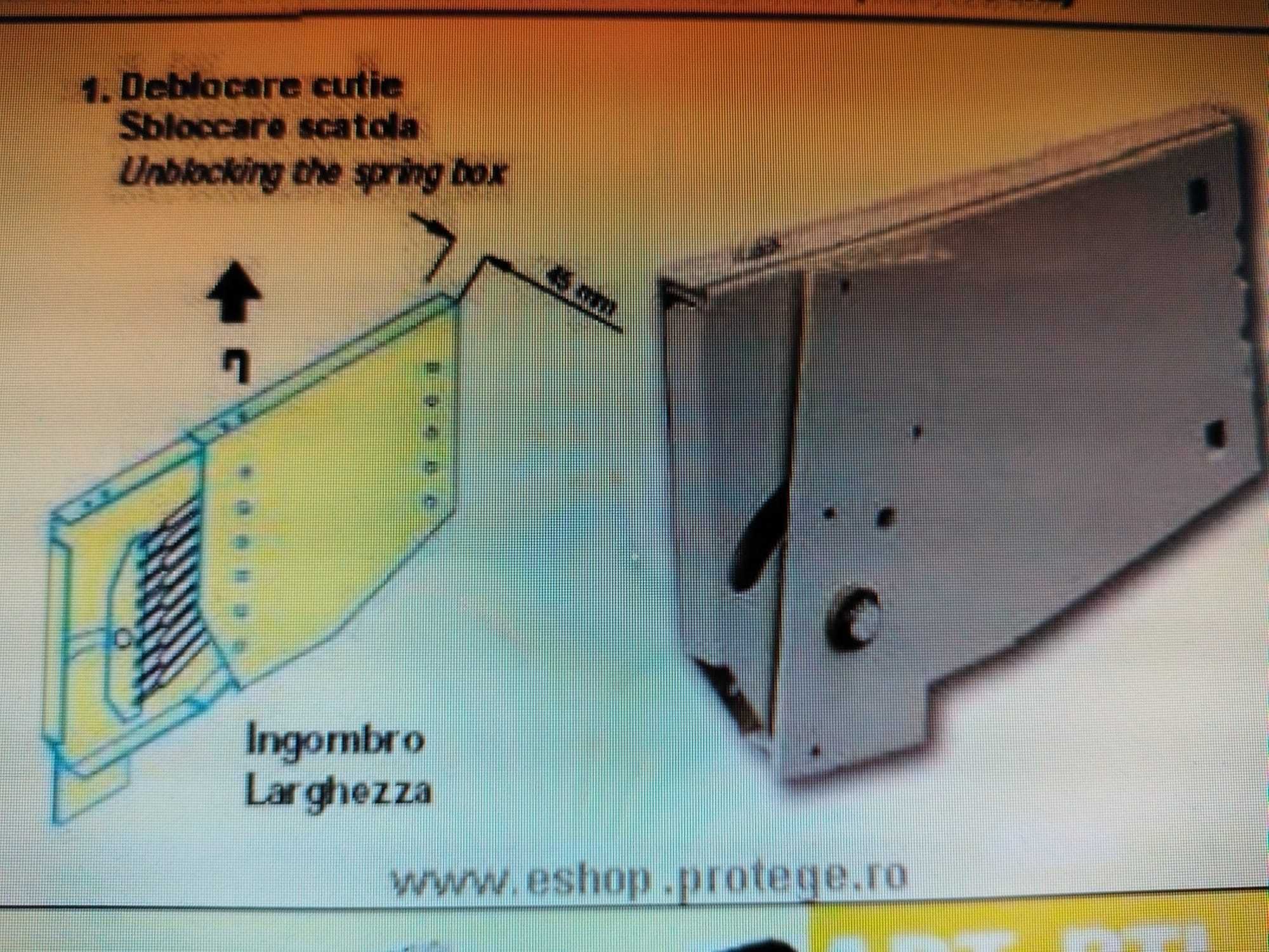 Vand mecanism cu arcuri pentru pat rabatabil