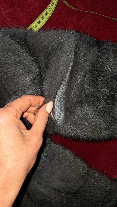 Haina blana vizon , Haină blană nurcă ,  Culoare Gri . 4 în 1