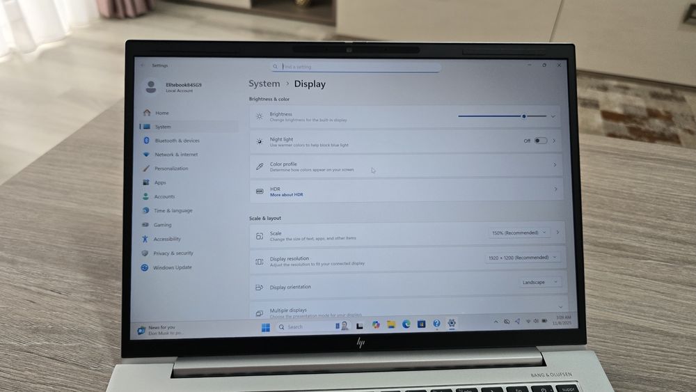 Laptop Hp ElteBook 845G9 AMD Ryzen5 PRO6650U,8Gb, ssd 256GB, 14.1WUXGA