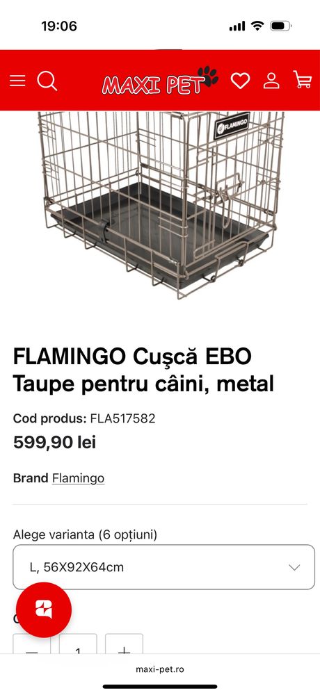 Cușca caine talie mare