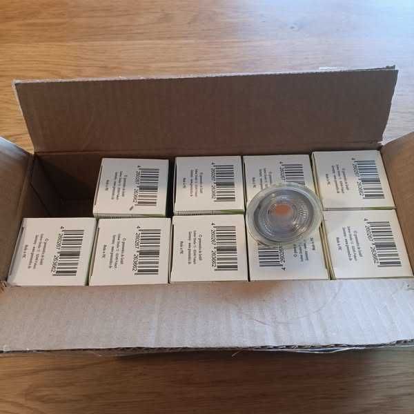 LED крушки GU5.3 3W, MR16, топлобяло, 38° 12V, 8 или 10 бр