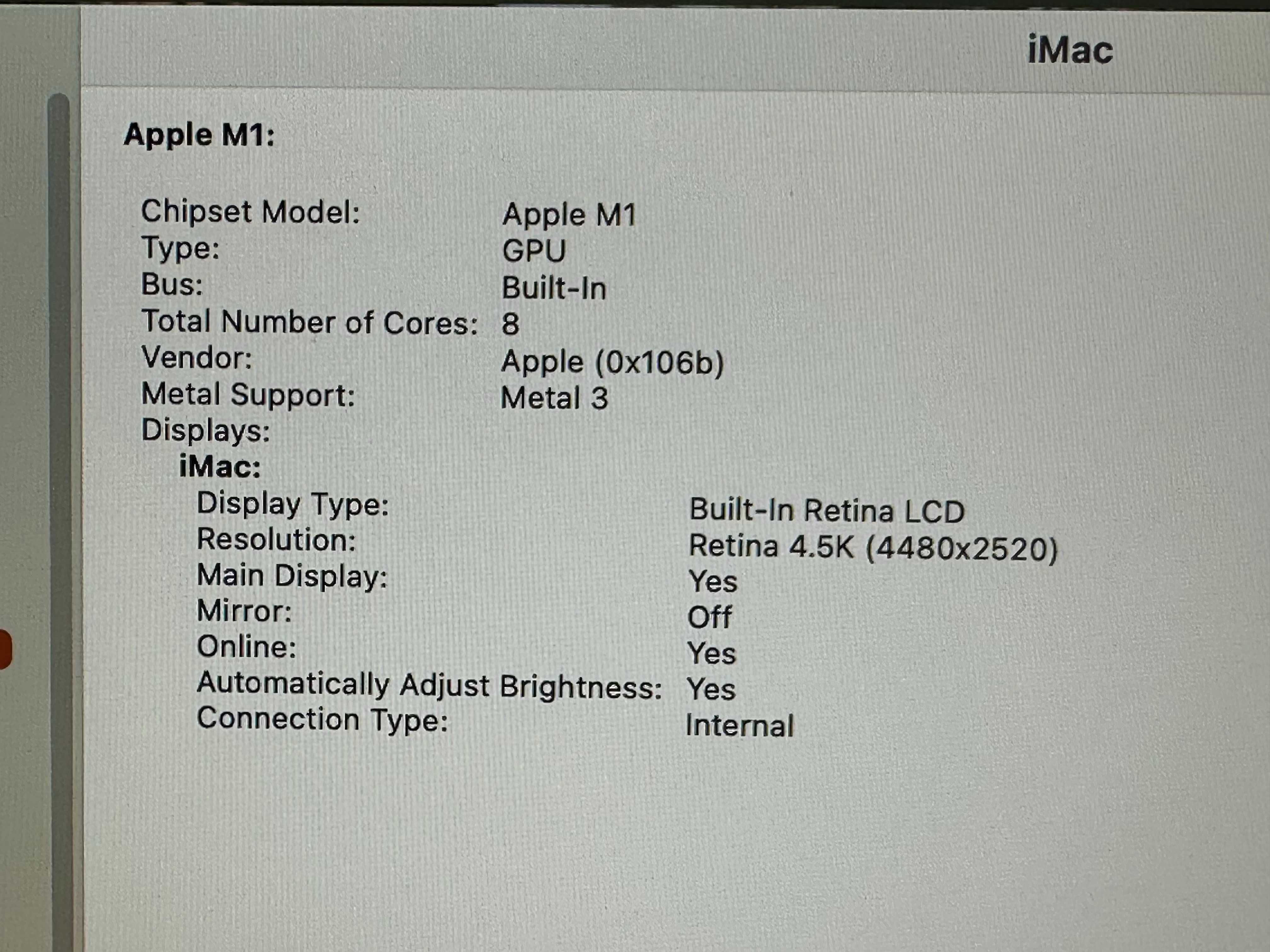 Apple iMac А2438 24 инча M1 - 16GB / 512GB 4.5K 2021