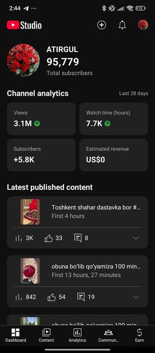 YouTube kanal sotiladi