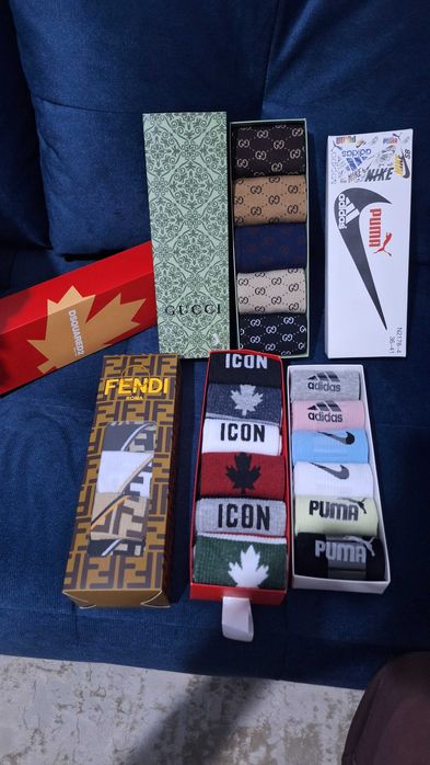 Sosete Gucci/Dsquared de calitate 6 perechi