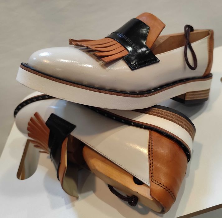 Pantofi mocasini 36.5 loafer Vic Matie piele naturala lustruita