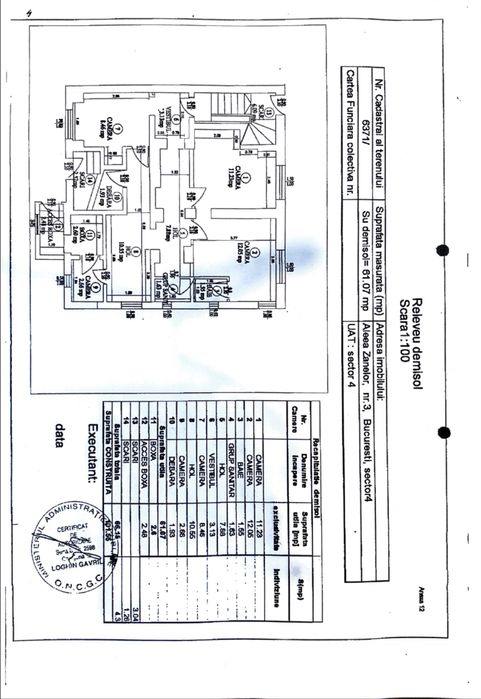 Apartament 3 camere in vilă Timpuri Noi - Demisol - Curte