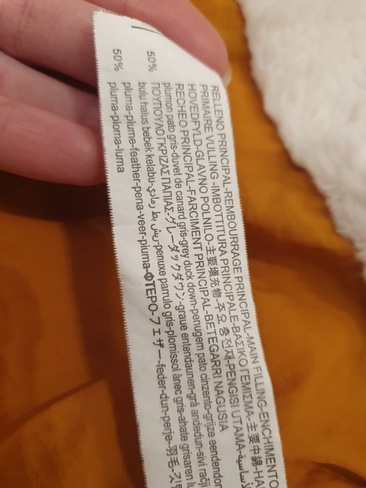 Geaca puf și pene zara 98 , 2 - 3 ani