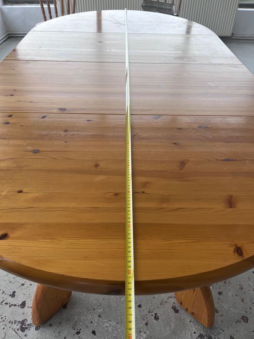 masa extensibila din lemn cu 6 scaune