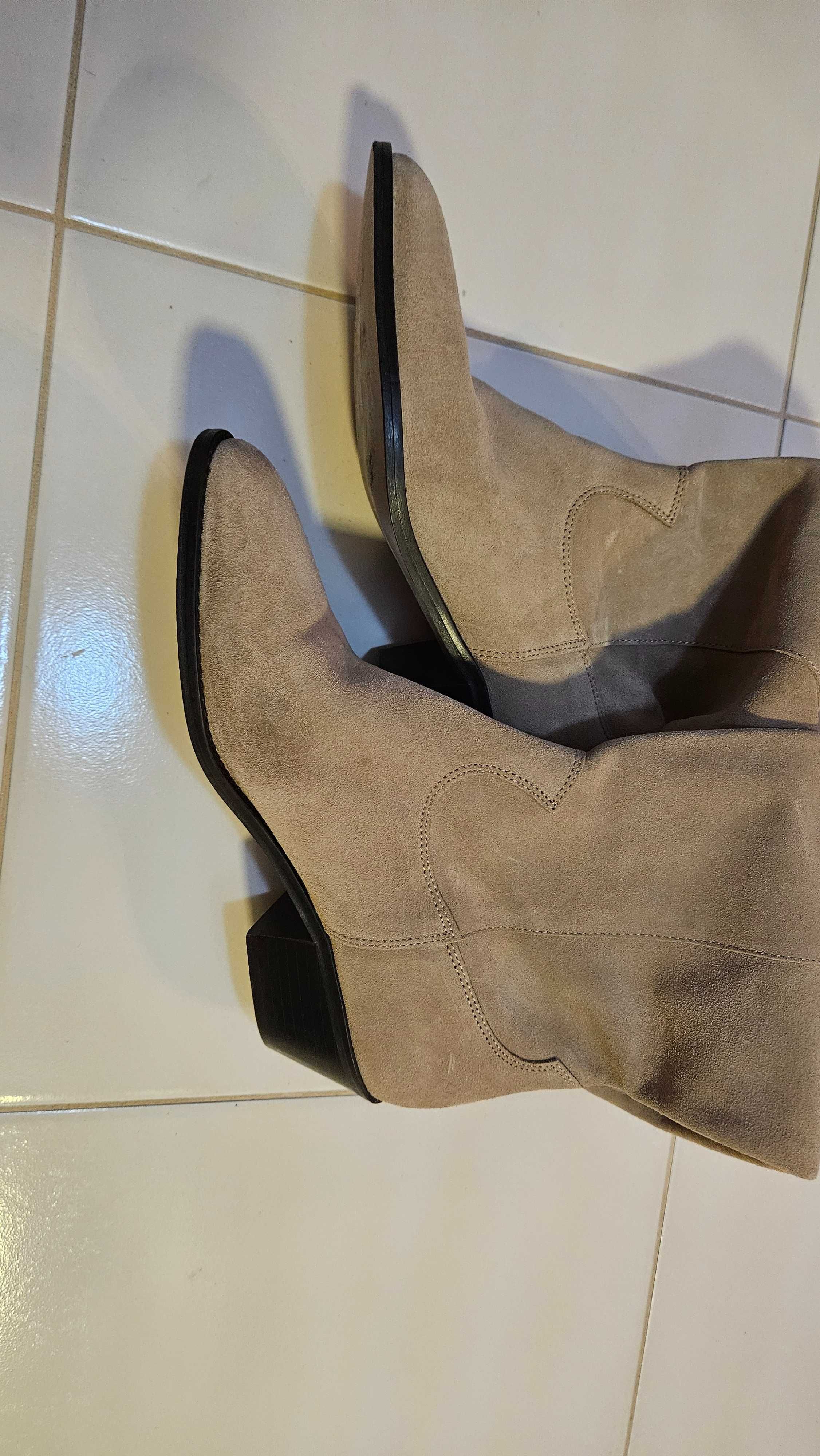 Cizme dama, piele intoarsa, 38cm