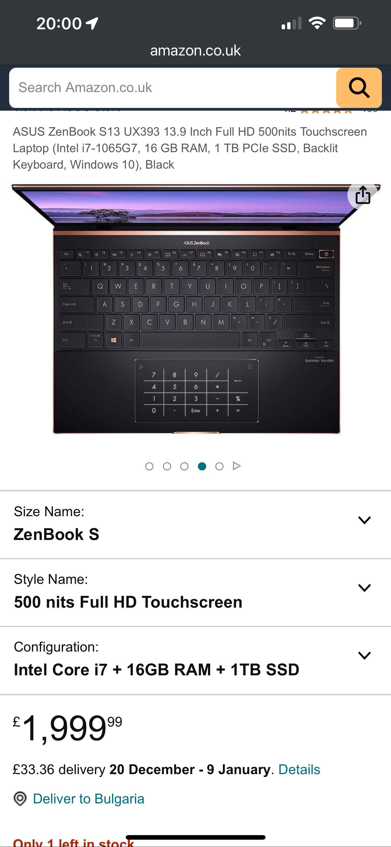 Asus ZeenBook S лаптоп