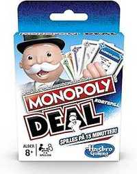 Monopoly Deal Joc de cărți rapid pentru familii, copii